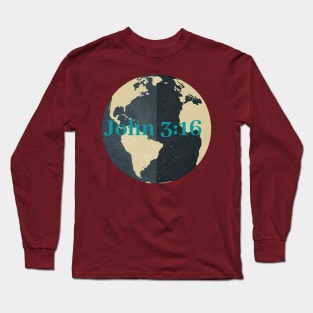 john 3:16 world logo Long Sleeve T-Shirt